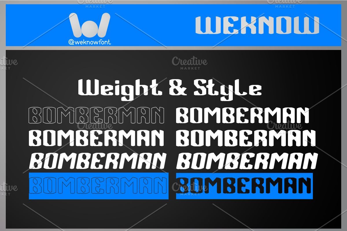 Bomberman font, a Font by weknow (Photo 8 of 9)