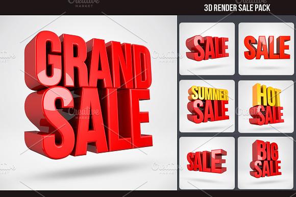 3D Render Sale Pack preview 3