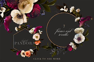 Pandora Moody Floral Clip Art Set