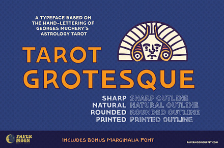 PM Tarot Grotesque Sans Serif Font, a Sans Serif Font by Paper Moon Graphic Supply