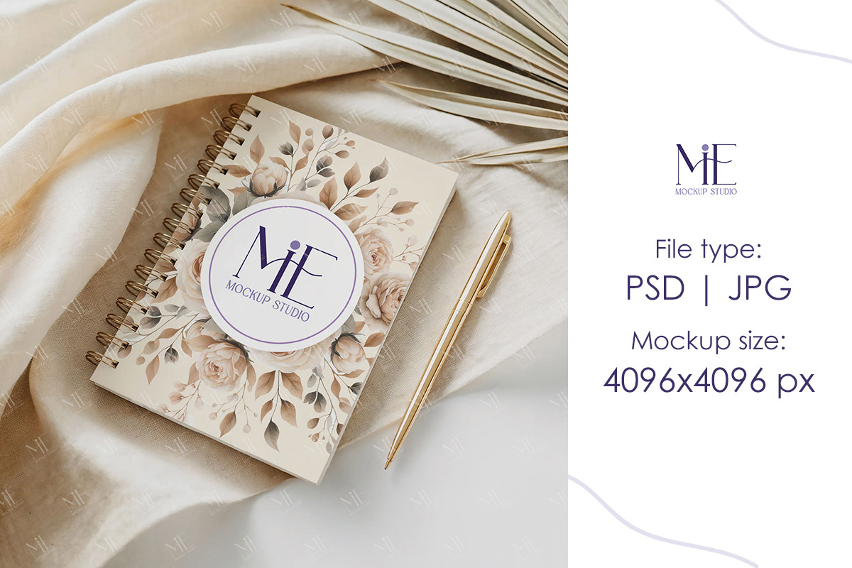 Spiral Notebook Mockup, Planner Mock, a Mockup by Mie Mockup Studio (Photo 6 of 7)