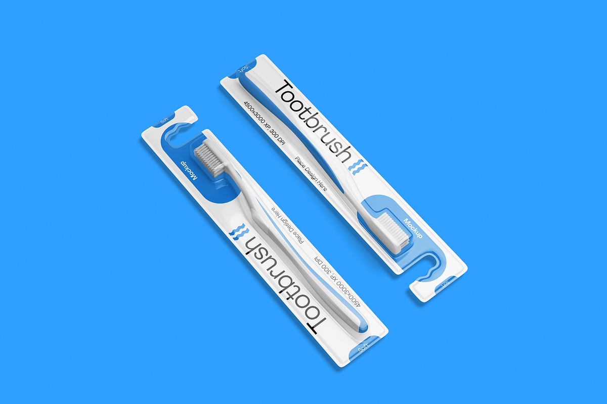 Toothbrush Packaging Mockup, a Packaging Mockup by DSNA Mockup
