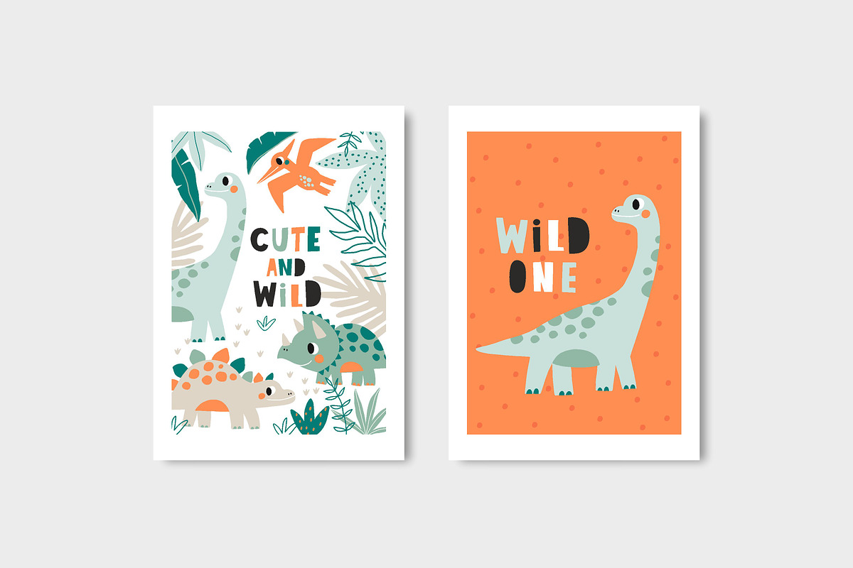 CUTE DINO BUNDLE, an Animal Illustration by Barkova Nadya (Photo 3 of 13)