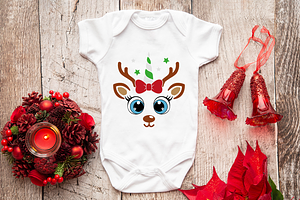 Christmas Reindeer Faces SVG Pack