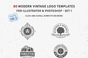 80 Modern Vintage Logos vol 2, a Branding & Logo Template by DISTRICT 62 STUDIO (Thumbnail 2 of 13)