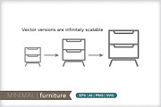 Minimal furniture icons, an Outline Icon by Picture Window (Thumbnail 4 of 5)