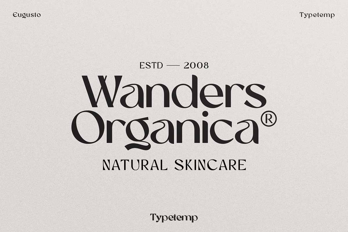 Eugusto Display Typeface, a Sans Serif Font by Typetemp Studio (Photo 8 of 26)