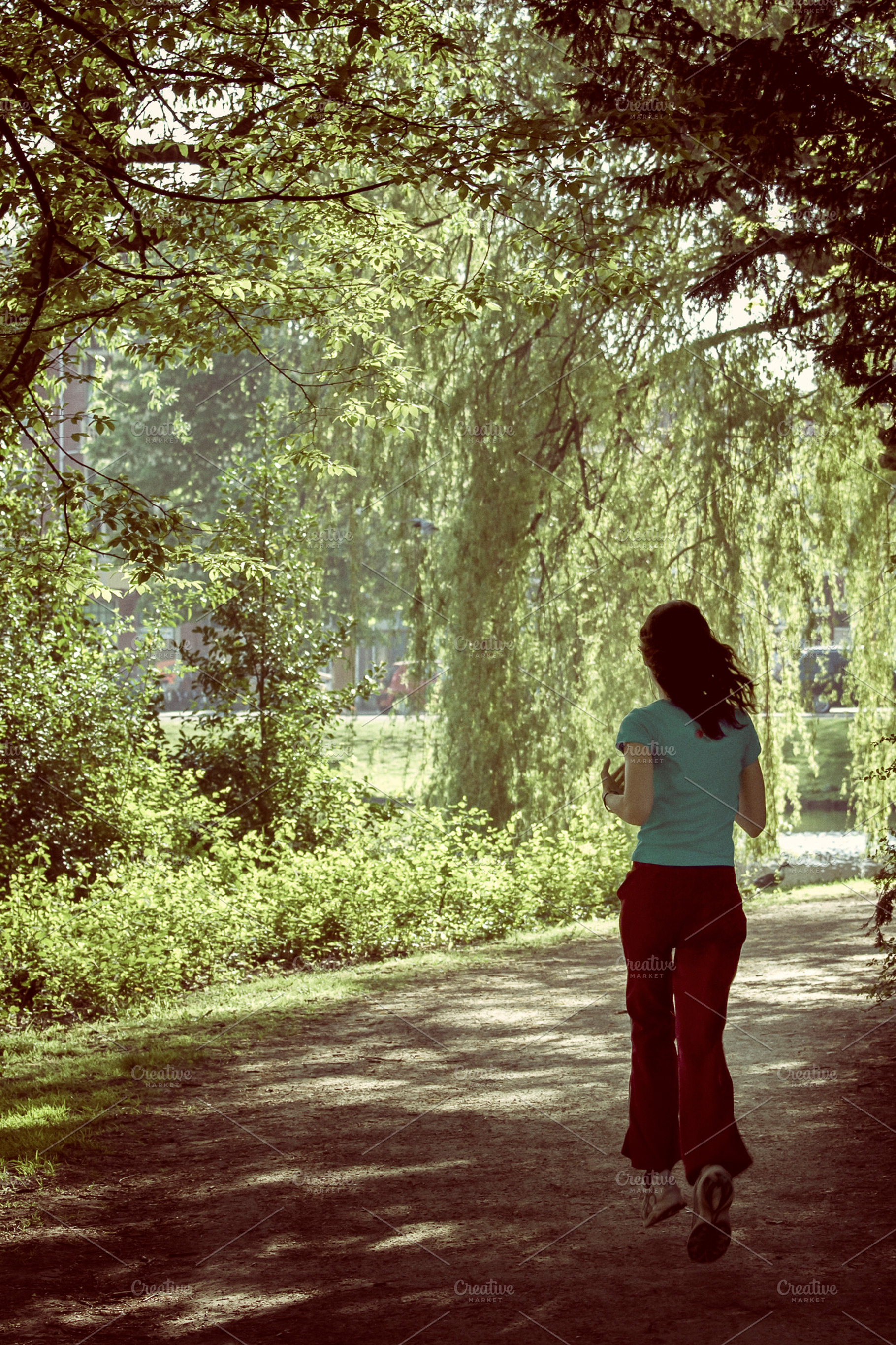 Girl running stock photo containing jogger and female