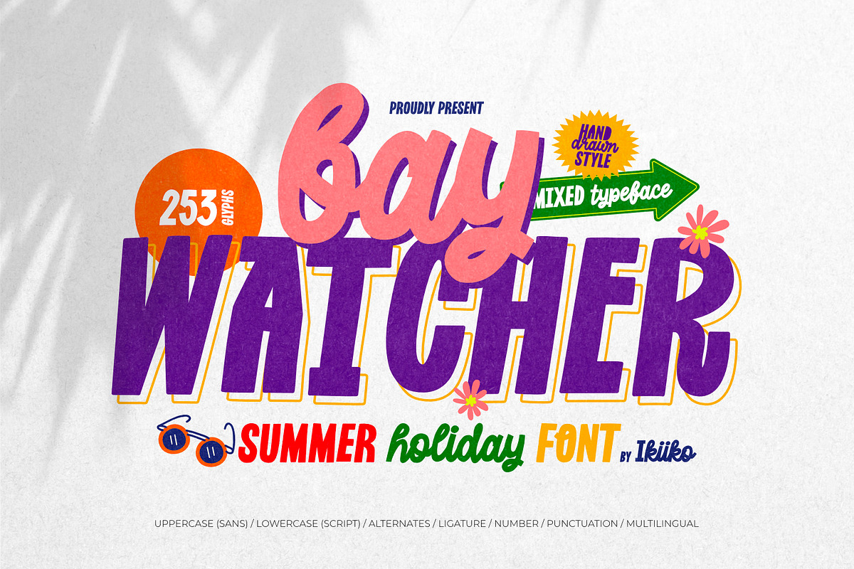 Bay Watcher - Summer Holiday Font, a Sans Serif Font by ikiiko (Photo 1 of 7)