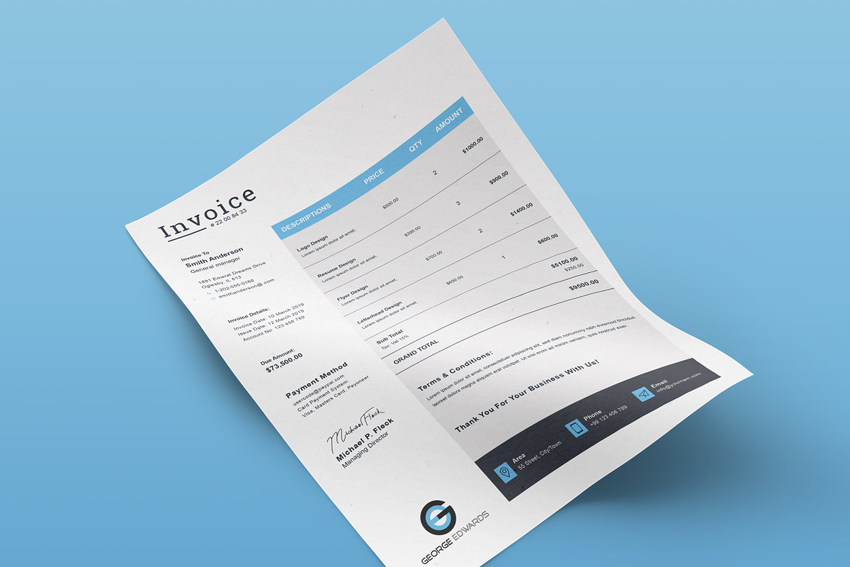 Invoice, a Stationery Template by TelaTemplates (Photo 6 of 8)