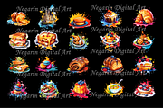 Watercolor French Food Clipart, an Object Graphic by Negarin Digital Art (Thumbnail 4 of 8)