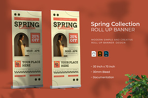 Spring Collection - Roll Up Banner, a Print Template by VUNIRA