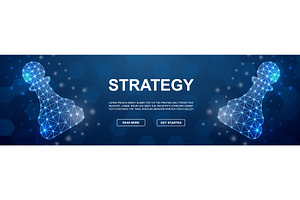Modern banner design with glowing, an Illustration by GraphiShop