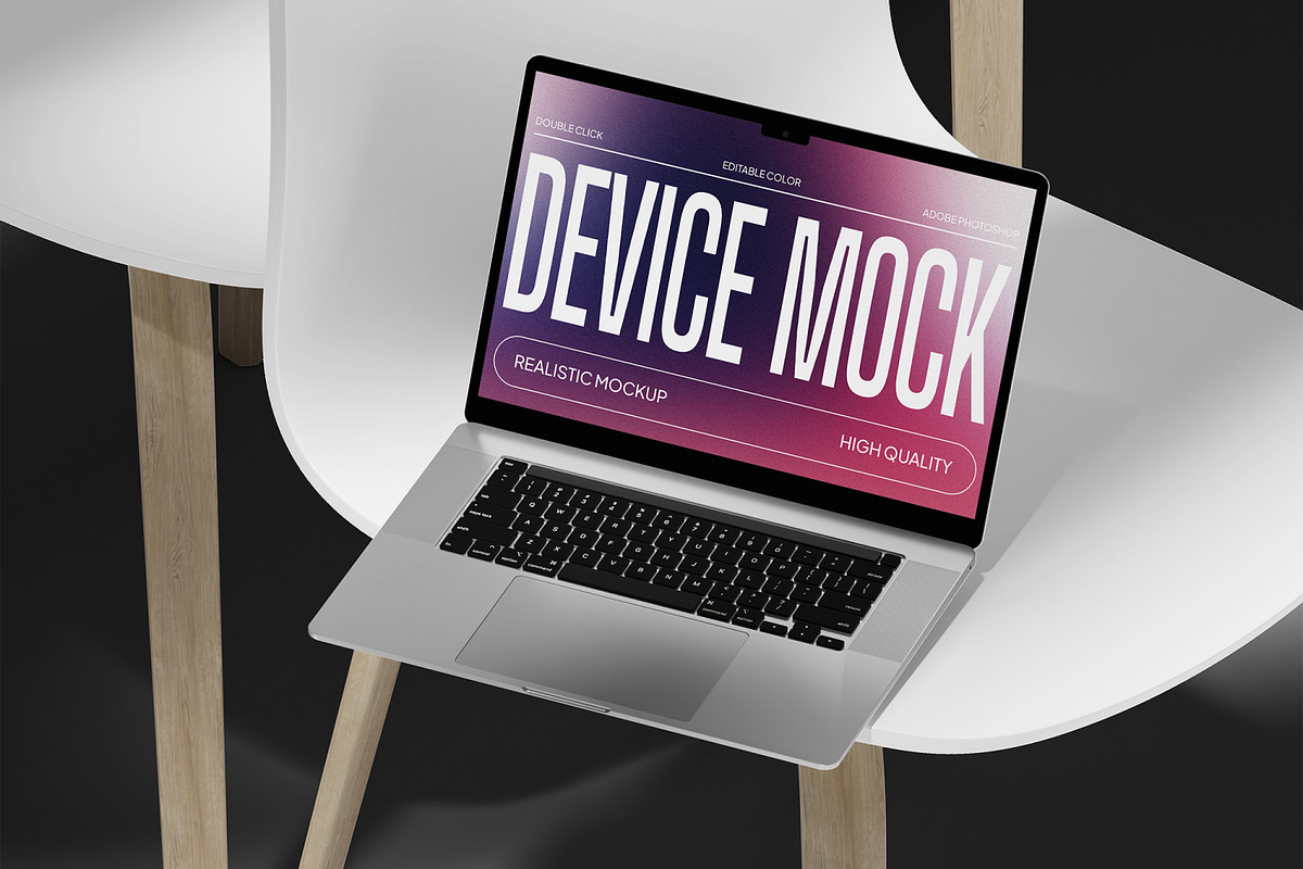 Realistic Laptop Mockup, a Wearable Device Mockup by Unerispace (Photo 2 of 5)