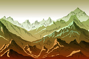 mountains illustration vector, an Illustration by Rommeo79 (Thumbnail 6 of 6)