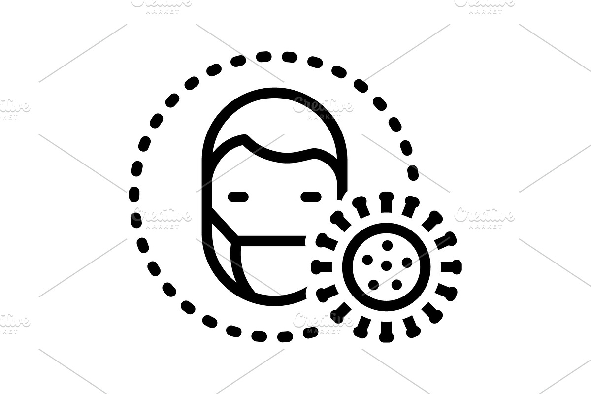 Protecting immune black icon, an Outline Icon by Creative priyanka