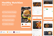 Healthy Nutrition Mobile App UI Kit, an UI Kit Template by Betush (Thumbnail 2 of 2)