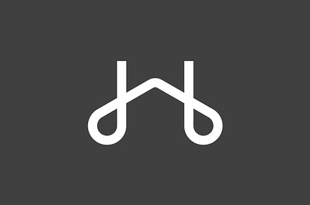 Letter H Home logo design