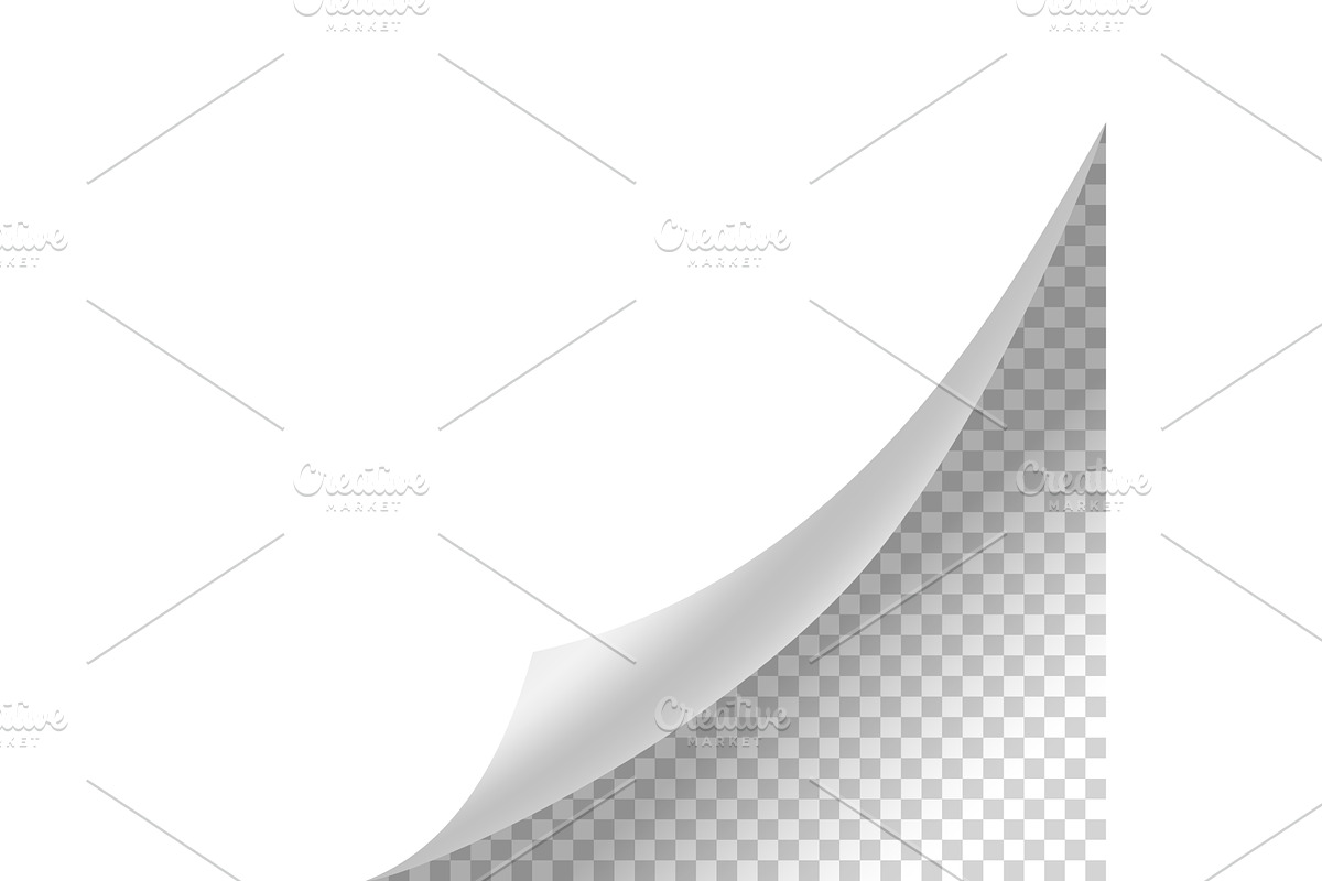 Curled paper corner. Curve, an Illustration by Things for designers