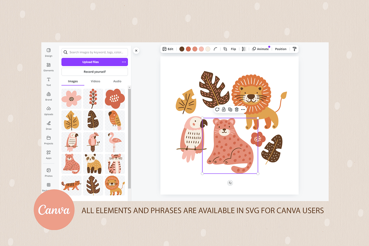 Jungle Friends Kit, an Animal Illustration by miumiu (Photo 7 of 15)