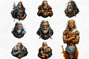 Celtic God Goddess clipart set, a Person Illustration by ThatsDesignArt (Thumbnail 4 of 12)
