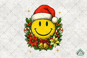 Christmas Smiley Face PNG, an Illustration by Craft Nest (Thumbnail 1 of 6)