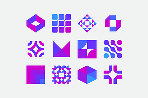 Minimal Abstract Geometric Icons 1