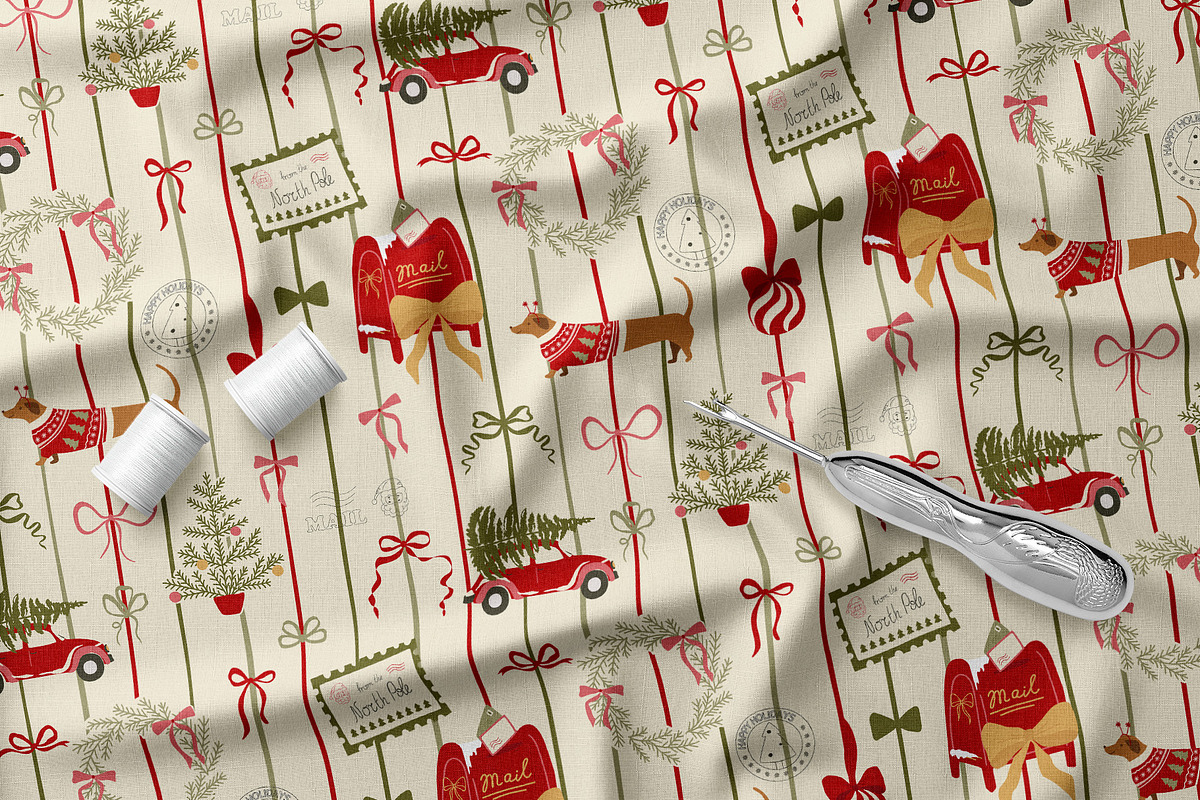Vintage Christmas patchwork, a Pattern Graphic by Tani Kuzminka (Photo 19 of 27)