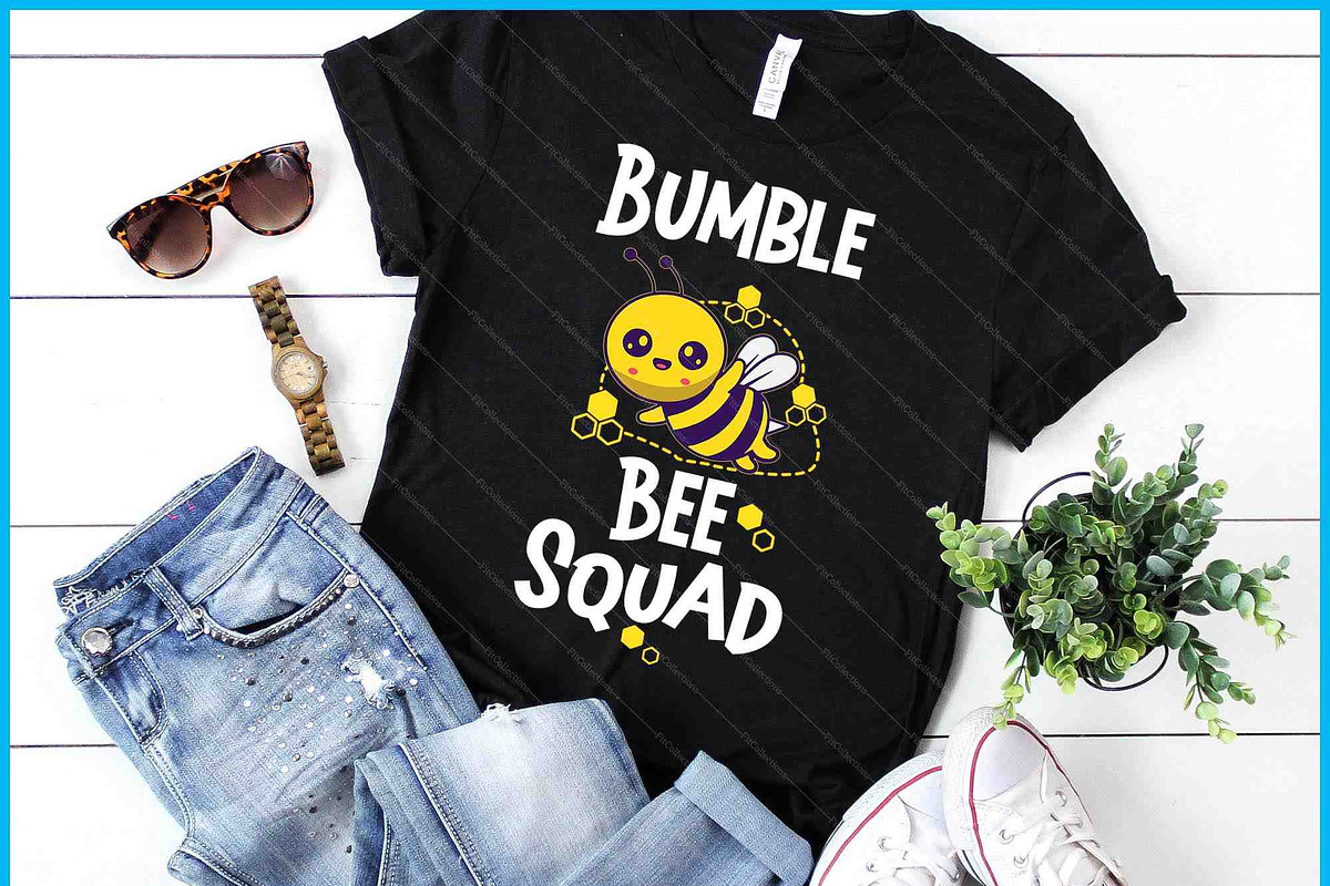 Bumble Bee Squad Honey Bumblebee SVG, a Graphic by Creativeusart (Photo 1 of 4)