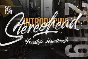 Stereohead Brush Font SVG, a Script Font by Dirtyline Studio