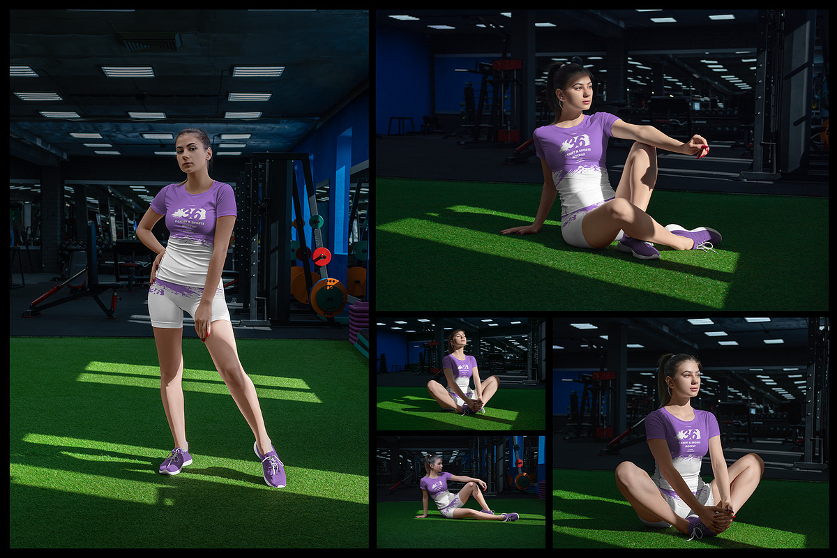 5 Sports T-Shirts and Shorts Mockups, a Shirt Mockup by Grow Design Craft Studio (Photo 7 of 7)