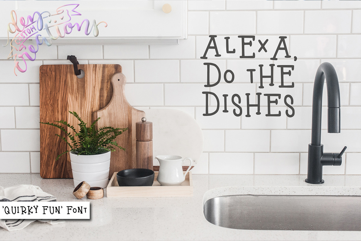Quirky Fun - A Fun Hand LetteredFont, a Serif Font by Dez Custom Creations (Photo 3 of 10)
