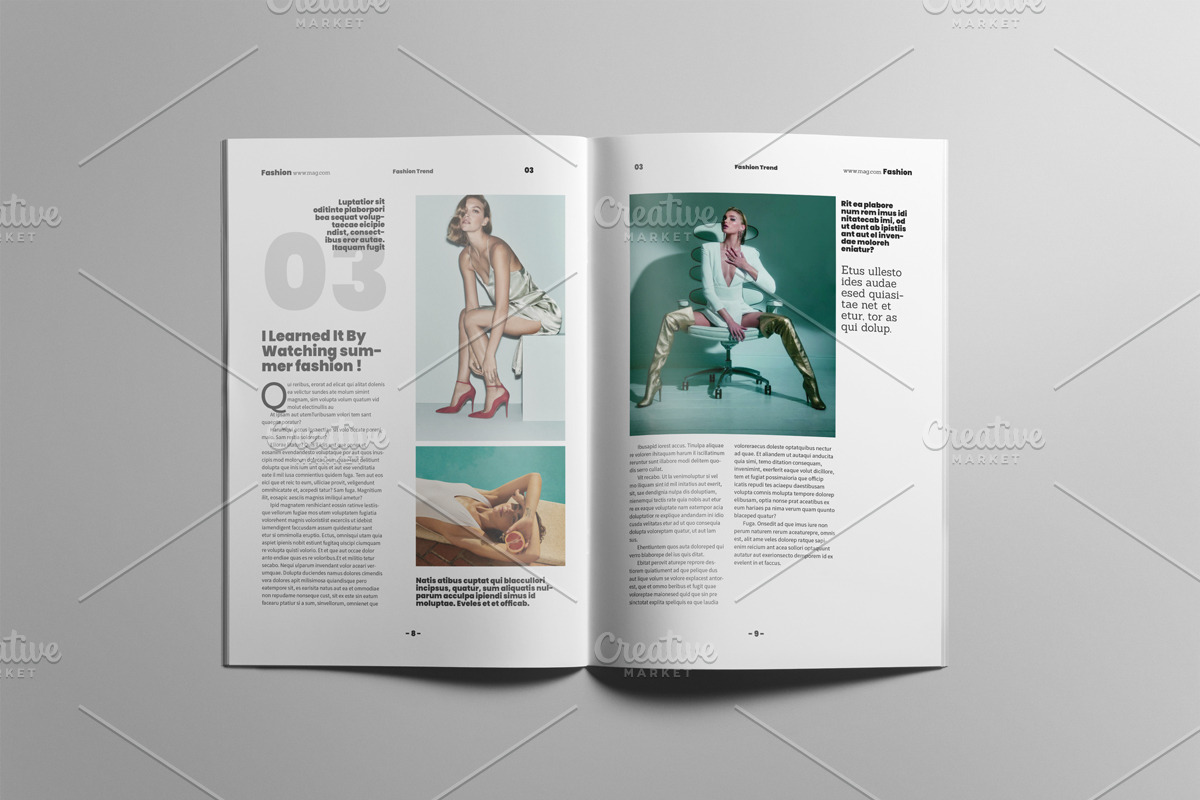 The Best Fashion Magazne Layout, a Magazine Template by Swayang (Photo 7 of 23)