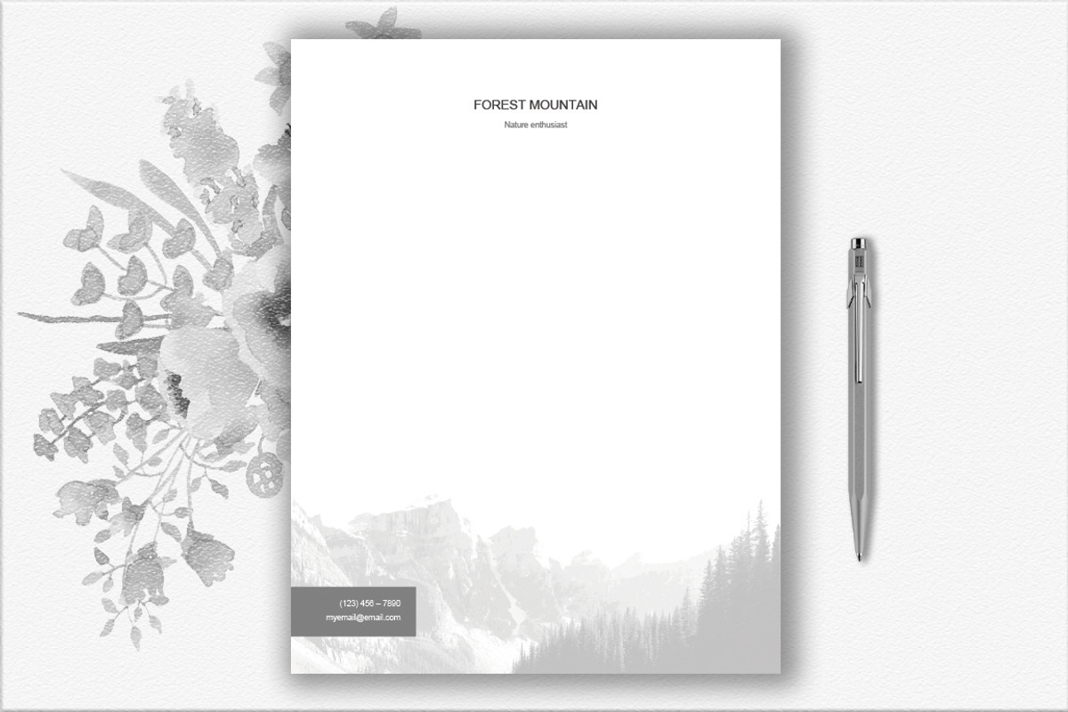 Mountain Letterhead Template, a Stationery Template by Stanin Studio (Photo 3 of 5)