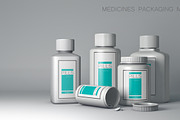 Medicines Packaging Mock-Up, a Cups & Container Mockup by maximmmmum (Thumbnail 1 of 7)