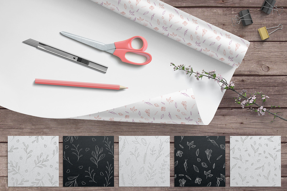 Hand Drawn Floral Collection, an Object Graphic by CARROTDESIGN (Photo 15 of 15)