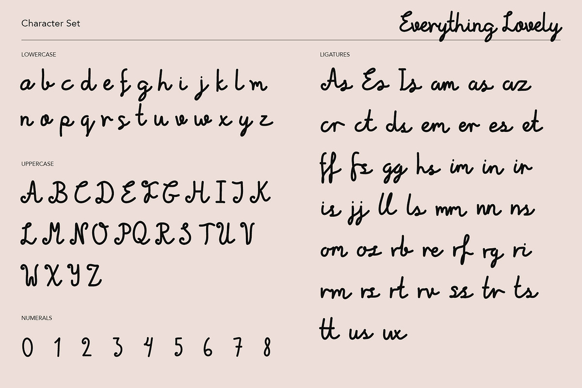 Everything Lovely Script Font, a Script Font by Youandigraphics (Photo 8 of 12)