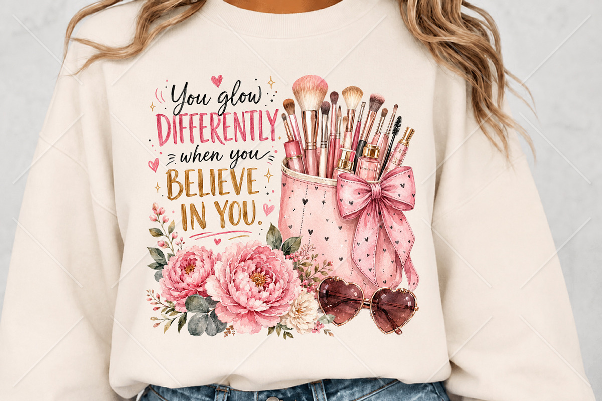 You Glow Differently PNG, Makeup Bag, a Seasonal Illustration by Canvas Craft (Photo 5 of 6)