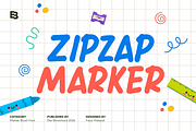 Zipzap Marker; Fun Brush Font, a Sans Serif Font by Eko Bimantara (Thumbnail 1 of 10)