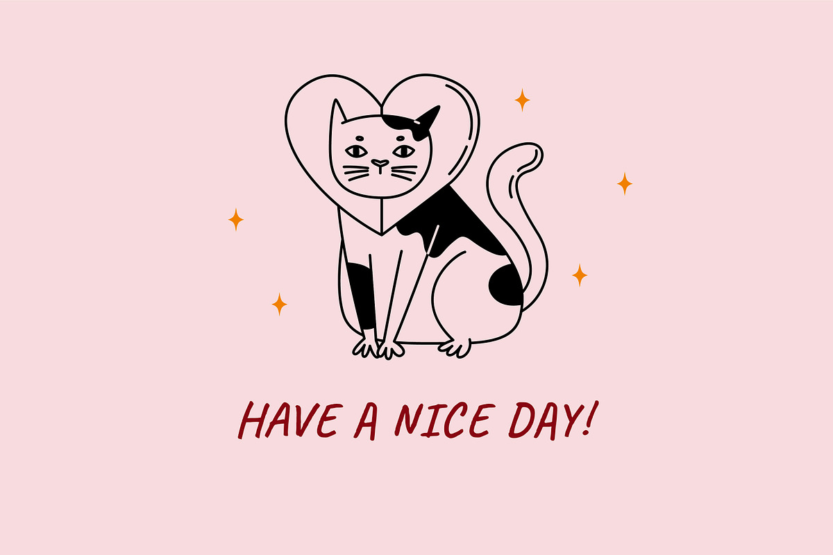 22 Funny cats vector illustration 2, an Animal Illustration by Yanakicc (Photo 10 of 10)