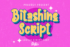 Bitashine Lovely Font, a Script Font by skiiller studio