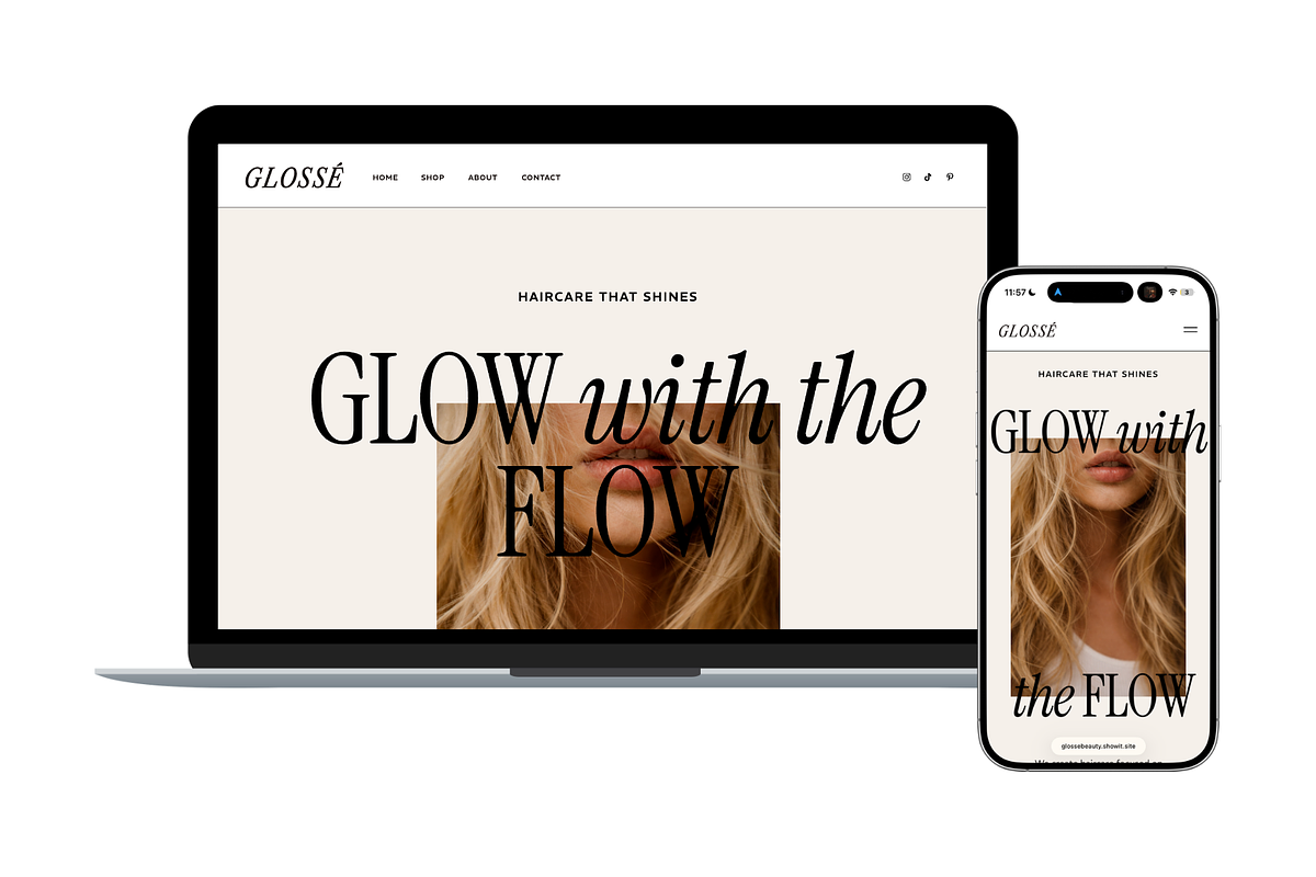 Ecommerce Showit Website Template, a Websites & App Template by Caroline C Wilder (Photo 1 of 7)
