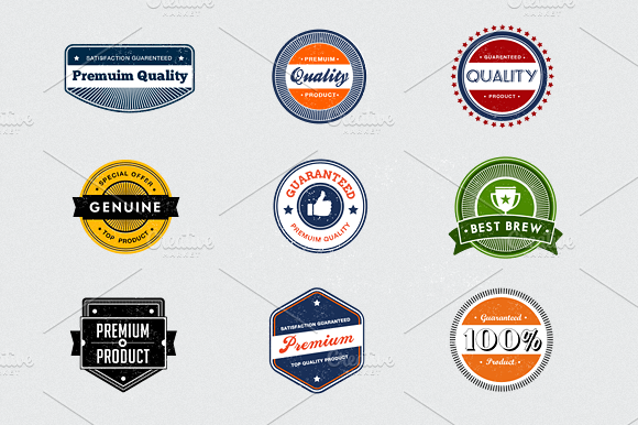 Vector Retro Badges preview 3