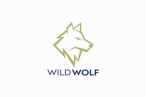 Wild Wolf Head Logo, a Branding & Logo Template by Signatoro