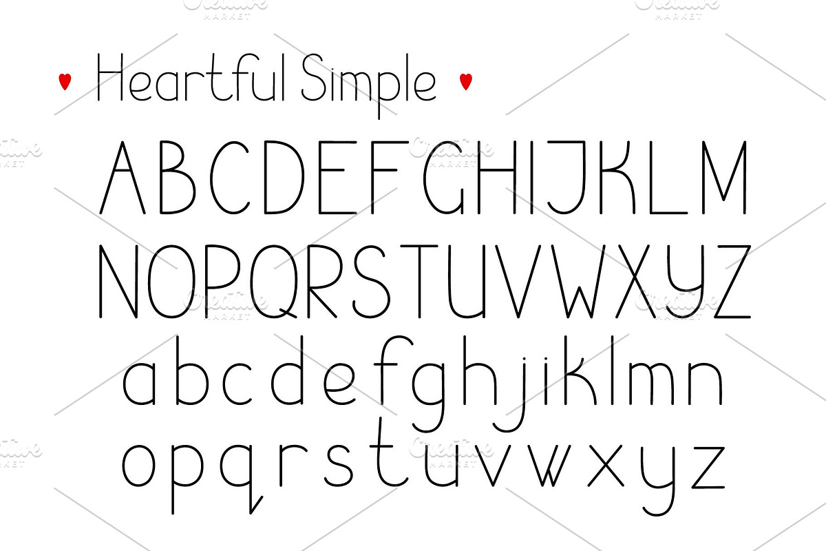 Heartful decorated font, a Sans Serif Font by Contes_de_fée (Photo 8 of 9)