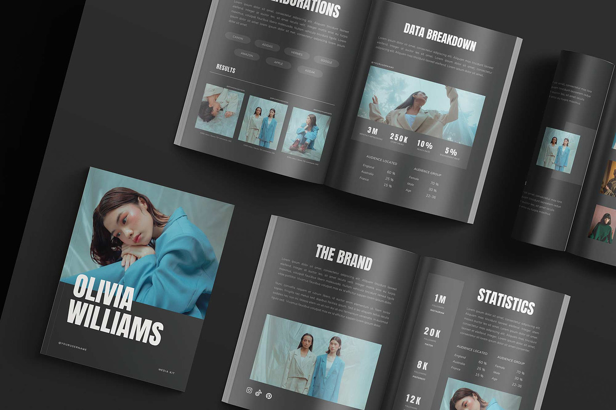 SHADOW | Media Kit Template Canva, a Print Template by Sierra Creative Studio (Photo 2 of 9)