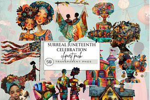 SURREAL JUNETEENTH CELEBRATION, a Person Illustration by Daring Digies