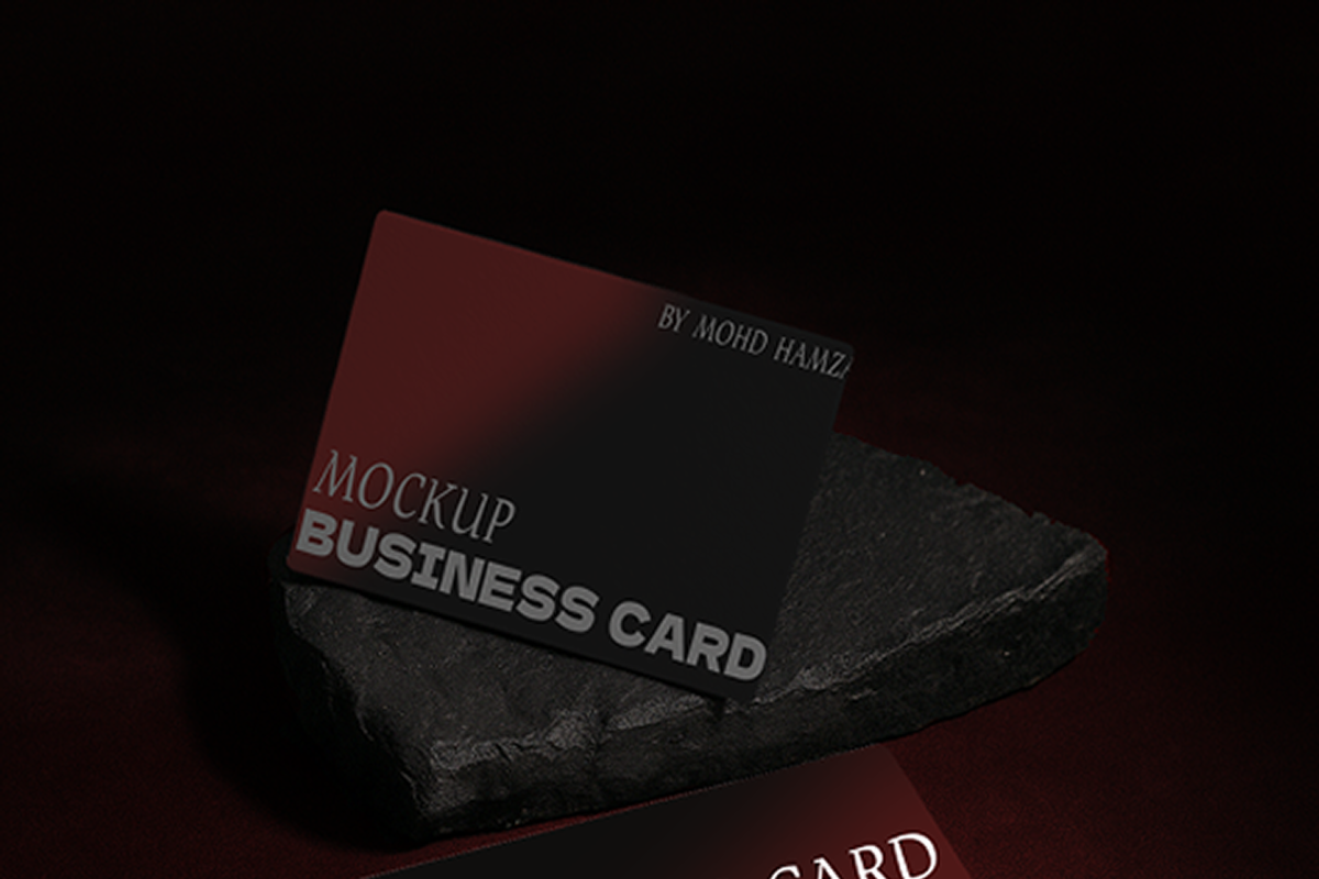 Dark Business Card Mockup Bundle, an Advertising Mockup by MD.HAMZA.DESIGNS (Photo 2 of 7)