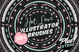 Hot Love Illustrator Brushes