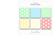 Pastel Polka Dots Digital Paper, a Pattern Graphic by Creative Matrix82 (Thumbnail 3 of 6)